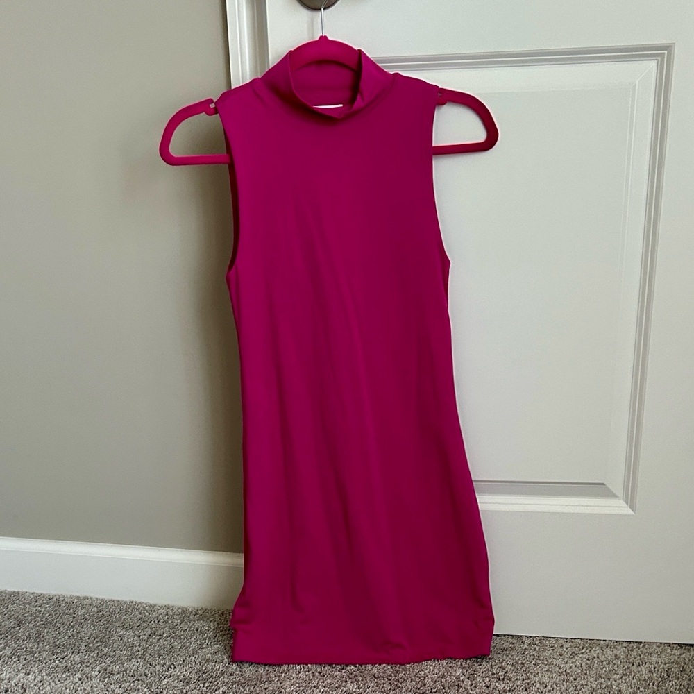 Aritzia Babaton Fuchsia Sleeveless Mini Dress